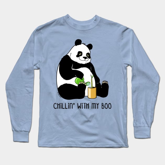 Panda's Boo Long Sleeve T-Shirt by wloem